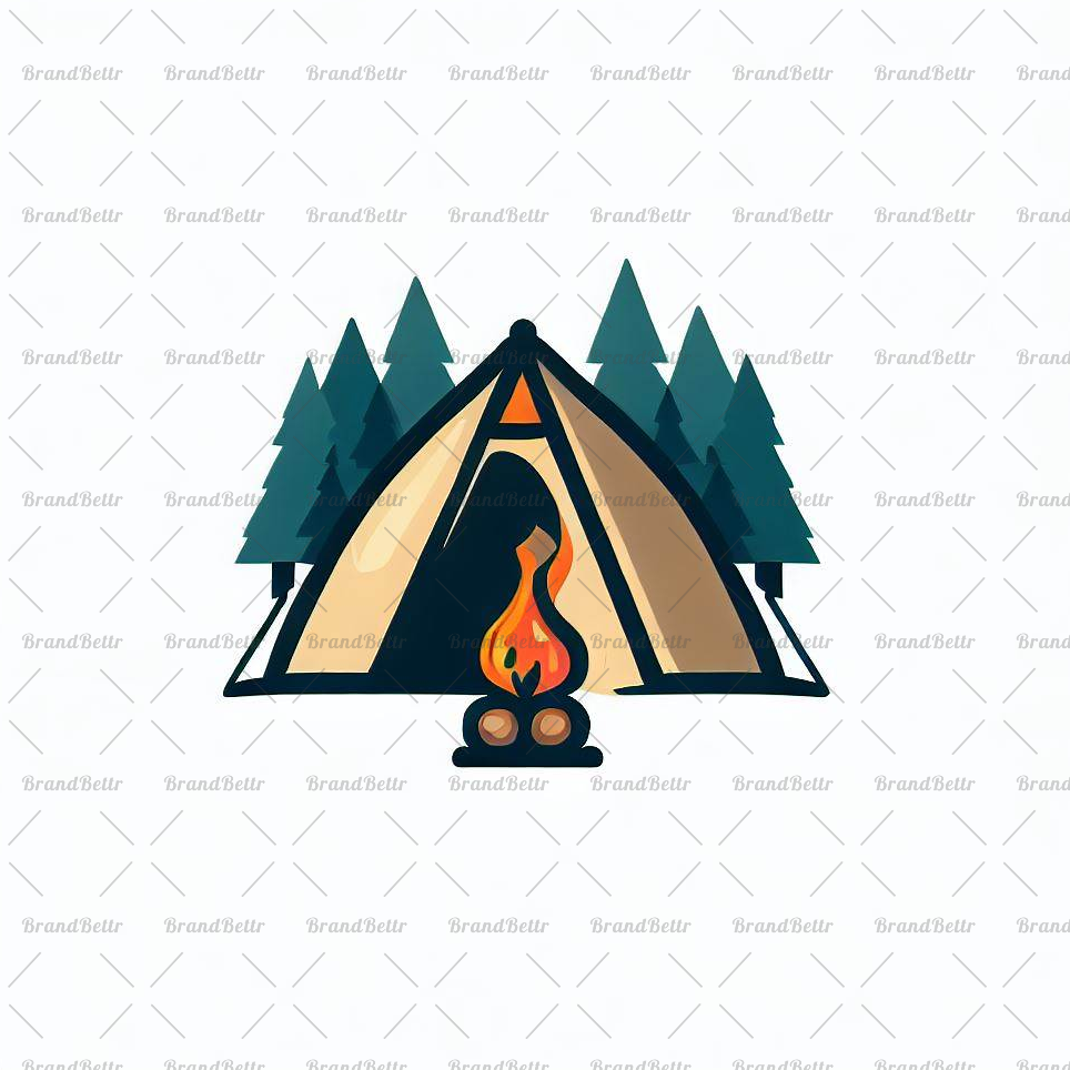 Zelt und Lagerfeuer